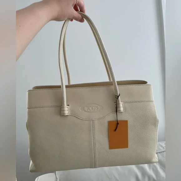Tod's | Bags | Tods Mocassino Bag In Cream White | Poshmark